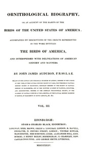 Cover of Ornithological biography, Vol. 3...