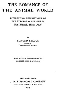 Cover of The romance of the animal world ...