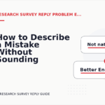How to Describe a Mistake Without Sounding Rude in Research Survey Reply English