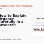 How to Explain Urgency Carefully in a Research Survey Reply