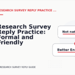 Research Survey Reply Practice: Formal and Friendly Versions