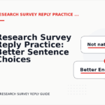 Research Survey Reply Practice: Better Sentence Choices