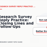 Research Survey Reply Practice: Closing Lines and Follow-Ups